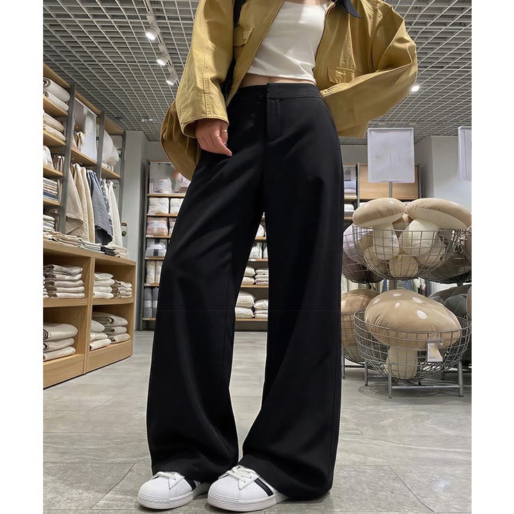 無地ロングパンツ レディース 微フレア | Miniministore | 詳細画像6 