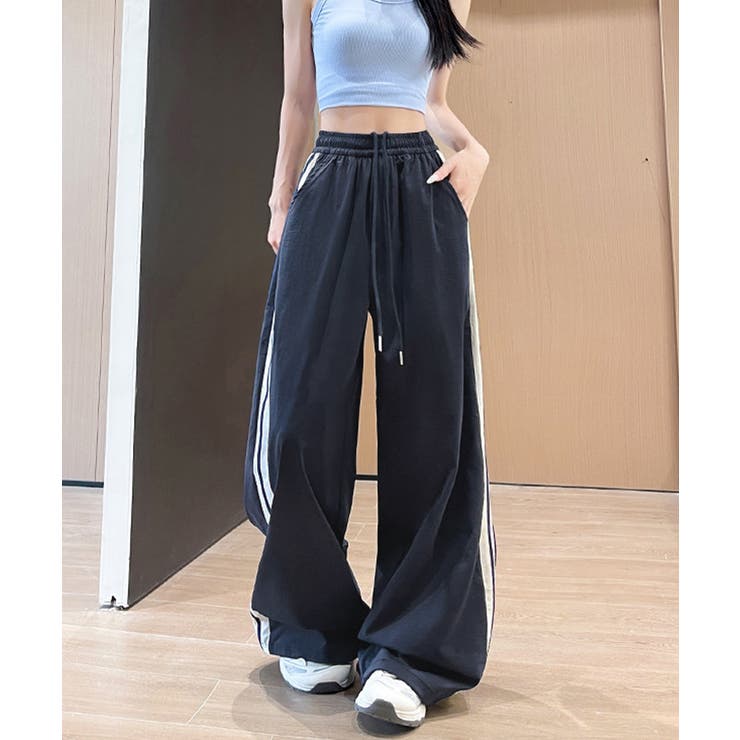 ワイドパンツ 配色 サイドライン 春夏 | Miniministore | 詳細画像15 