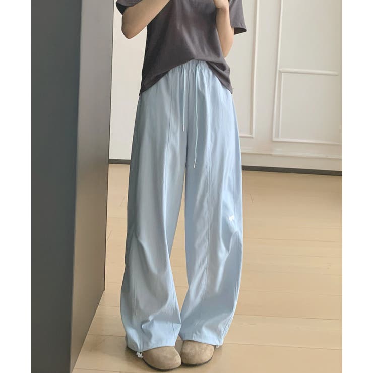 ハート刺しゅう ワイドパンツ 春夏秋 | Miniministore | 詳細画像7 