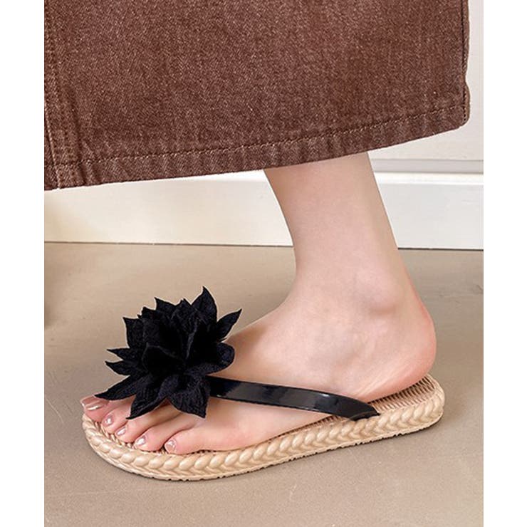 ビーチサンダル 花飾り トングサンダル | Miniministore | 詳細画像7 