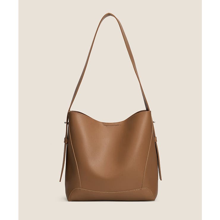 トートバッグ PUレザー 仕切り 韓国風[品番：II000012059