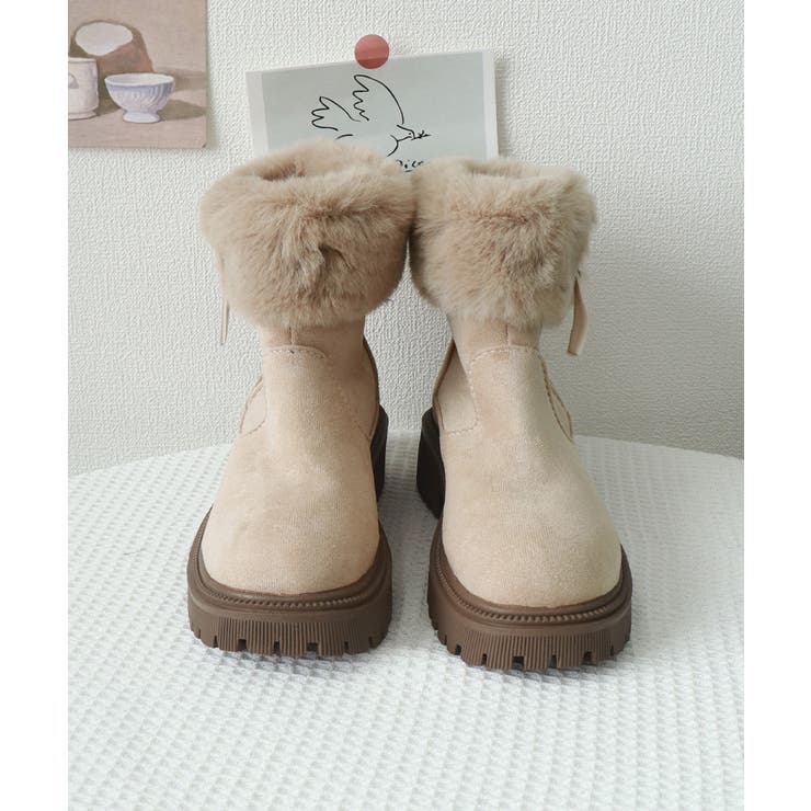 ショートブーツ 厚底ブーツ 裏起毛 美脚 | Miniministore | 詳細画像17 