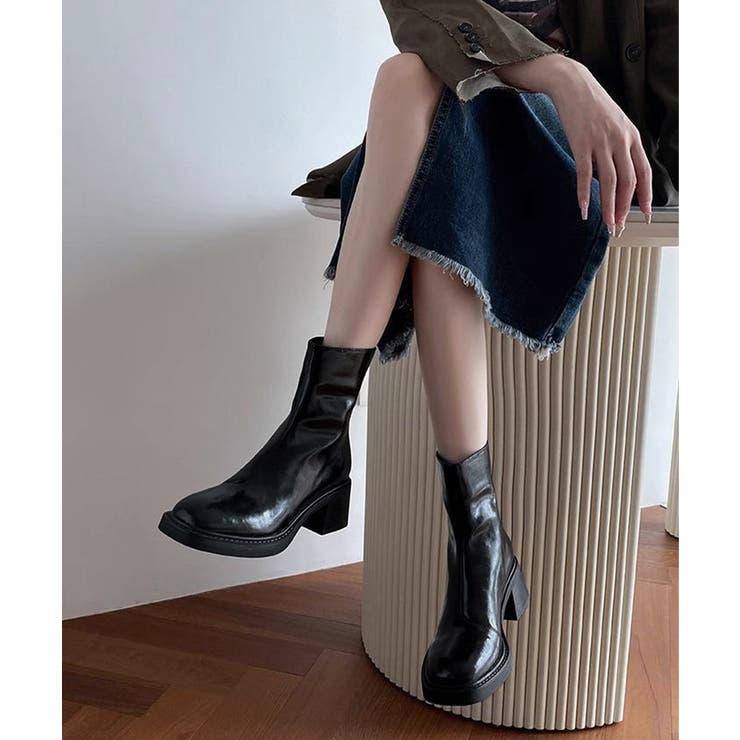 ショートブーツ レディース 太ヒール | Miniministore | 詳細画像12 