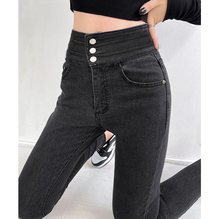 ハイウエスト デニムパンツ 美脚 脚長 | Miniministore | 詳細画像1 
