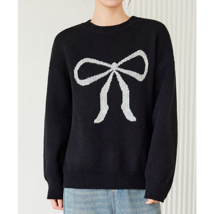 セーター レディース リボン柄 韓国風 | Miniministore | 詳細画像5 