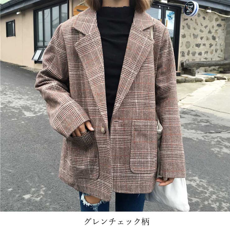グレンチェック ジャケット レディース 秋 カジュアル ライトアウター 秋冬 品番 Ii Miniministore ミニミニストア のレディースファッション通販 Shoplist ショップリスト