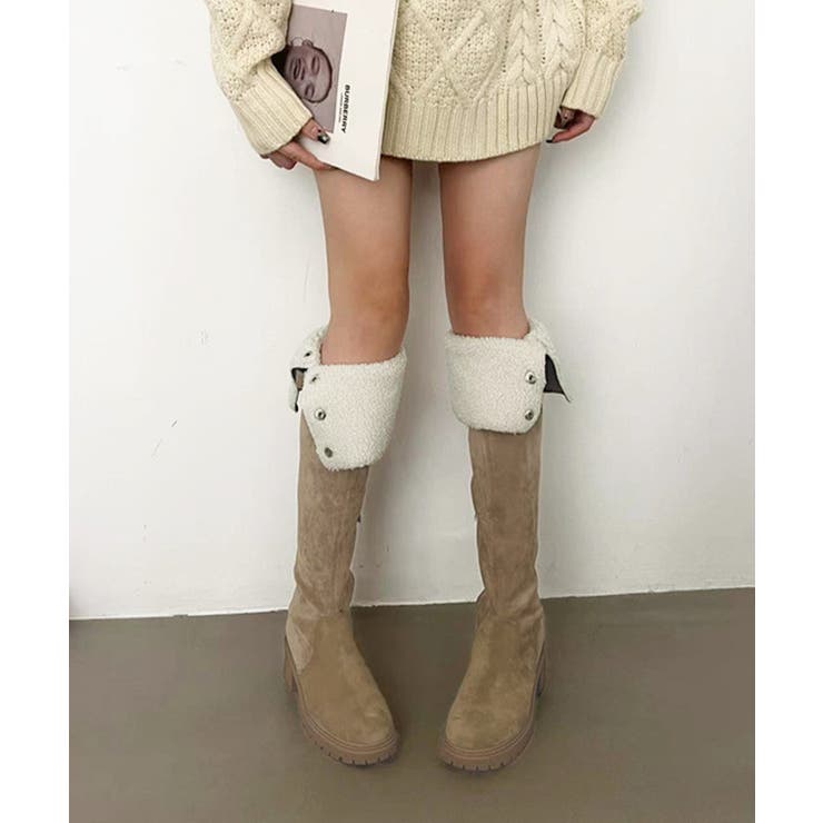 ニーハイブーツ ロングブーツ スエード調 | Miniministore | 詳細画像14 