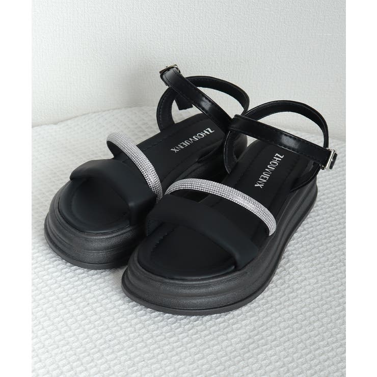 厚底サンダル ラインストーン レディース | Miniministore | 詳細画像11 