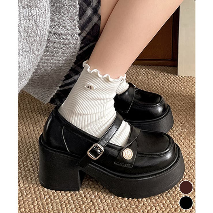 厚底ローファー レディース 太ヒール | Miniministore | 詳細画像1 