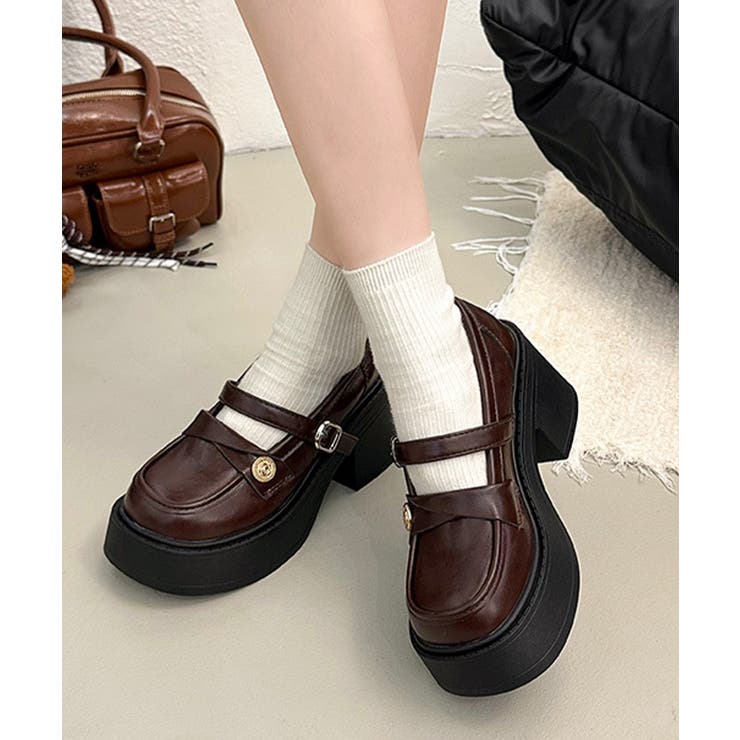 厚底ローファー レディース 太ヒール | Miniministore | 詳細画像17 