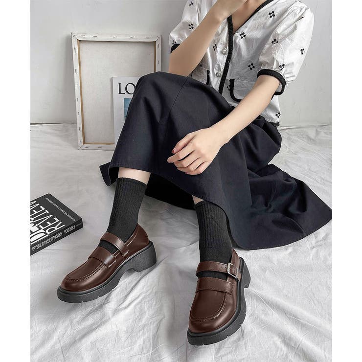 ローファー レディース 厚底 太ヒール | Miniministore | 詳細画像9 