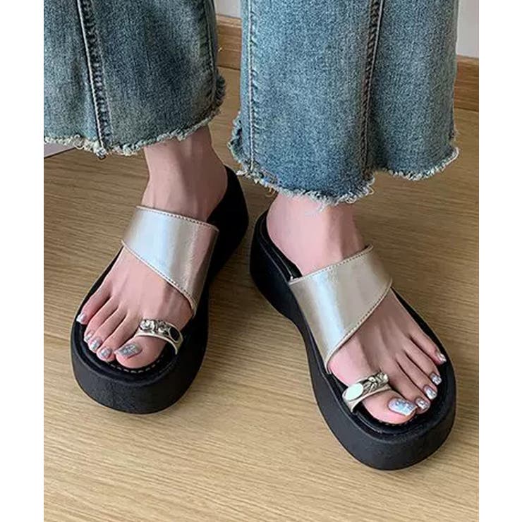 厚底トングサンダル 美脚脚長 おしゃれ靴 | Miniministore | 詳細画像5 