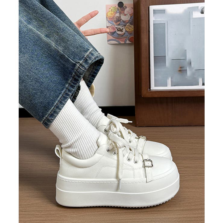 厚底スニーカー ローカット靴 美脚 脚長 | Miniministore | 詳細画像3 