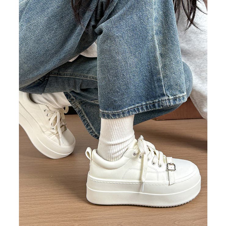 厚底スニーカー ローカット靴 美脚 脚長 | Miniministore | 詳細画像5 