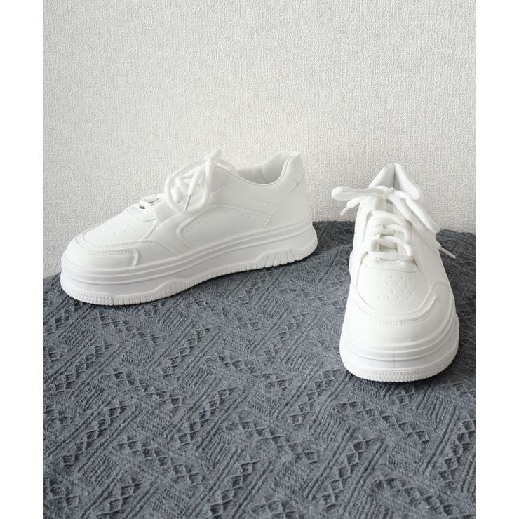 厚底スニーカー白 ローカット 美脚韓国風 | Miniministore | 詳細画像11 