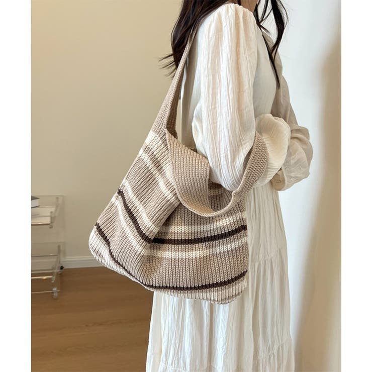 ニットトートバッグ レディース 配色 | Miniministore | 詳細画像2 
