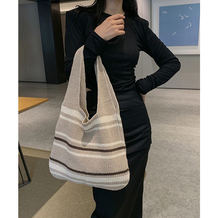 ニットトートバッグ レディース 配色 | Miniministore | 詳細画像3 