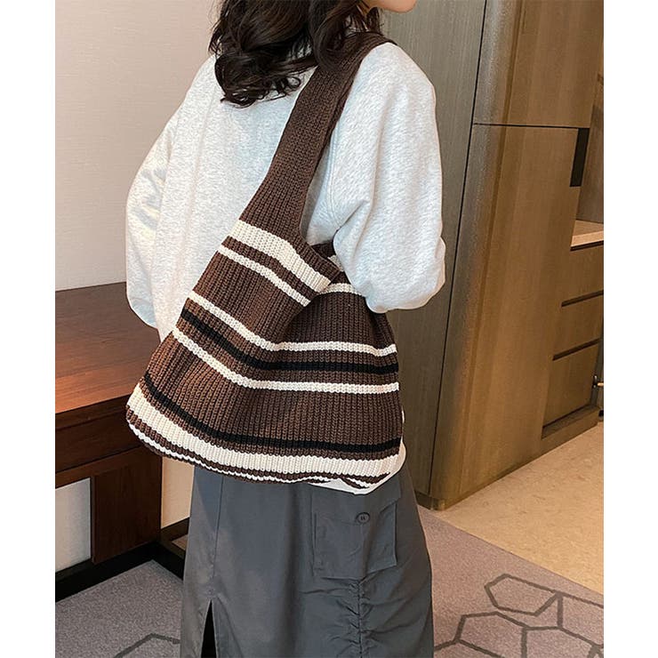 ニットトートバッグ レディース 配色 | Miniministore | 詳細画像4 