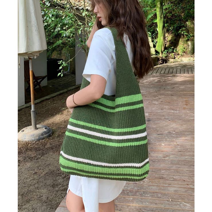 ニットトートバッグ レディース 配色 | Miniministore | 詳細画像6 