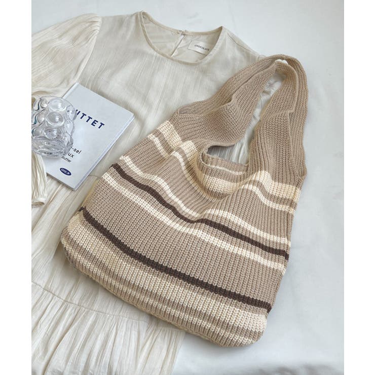 ニットトートバッグ レディース 配色 | Miniministore | 詳細画像9 