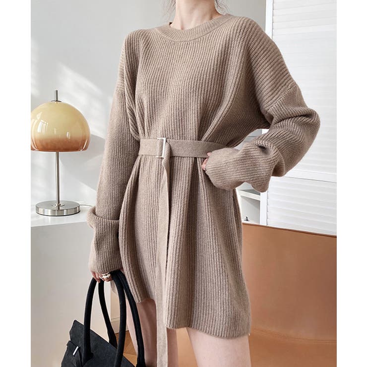 モカ | 2wayニットワンピース レディース秋冬 | Aimoon