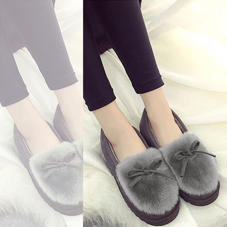 グレー | ムートン パンプス レディース | Miniministore