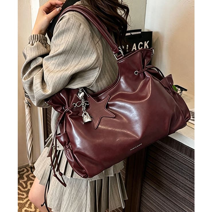 ワインレッド | フェイクレザー2WAYバッグ レディース 斜めがけバッグ大きめA4 | SUNSHINE CLOSET