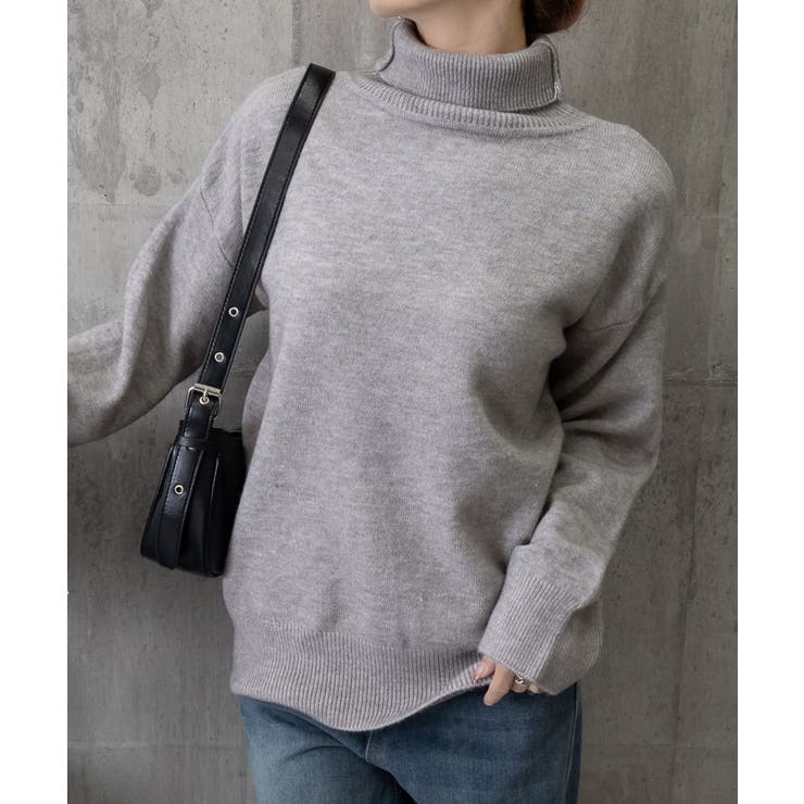 ライトグレー | タートルネックニット レディース 秋冬服 | Miniministore