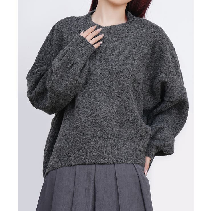 ダークグレー | ゆったりコクーンニットミックスカラー秋冬 | SUNSHINE CLOSET