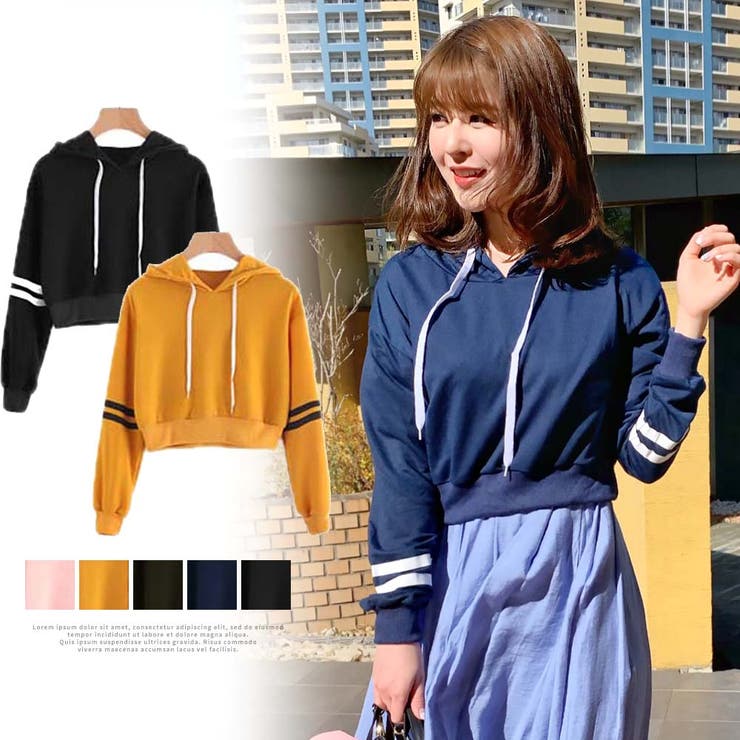 フード付きトレーナー レディース ショート丈パーカー 品番 Ii Miniministore ミニミニストア のレディースファッション通販 Shoplist ショップリスト