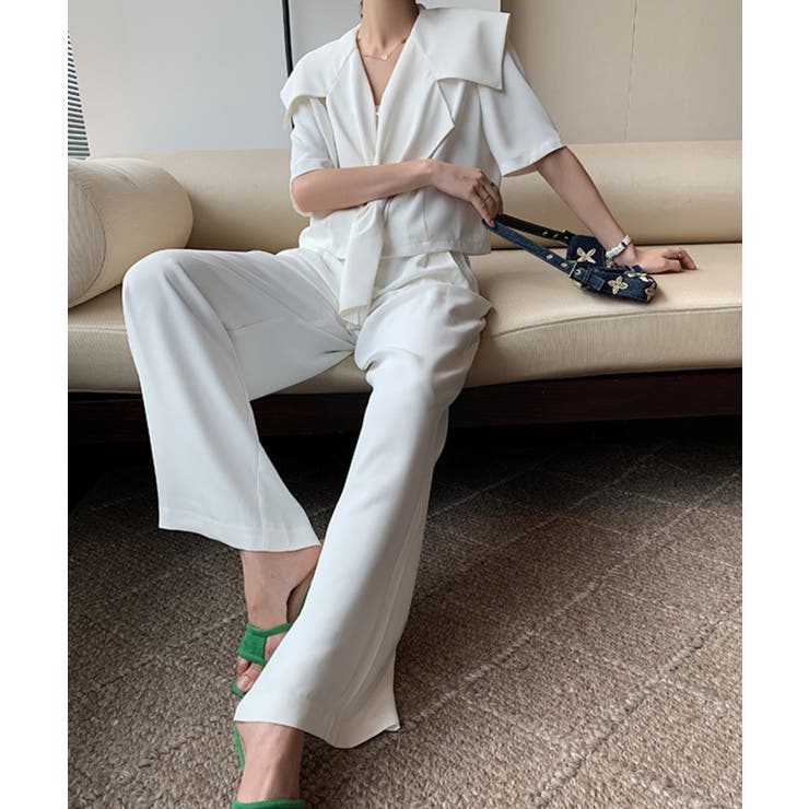 セーラーカラー ブラウス レディース オフィスカジュアル | Aimoon | 詳細画像7 