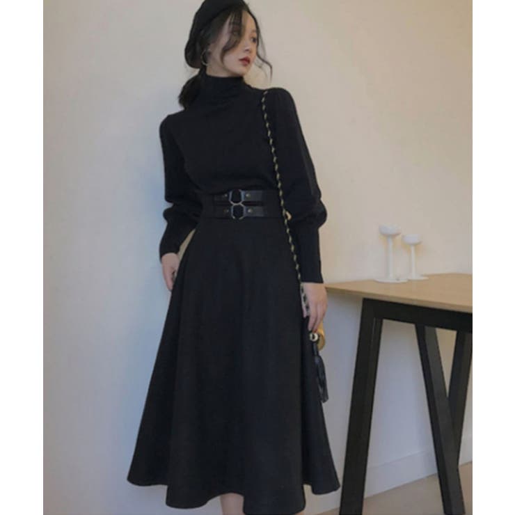 「サービス品」セットアップ好き●新品　黒ニット