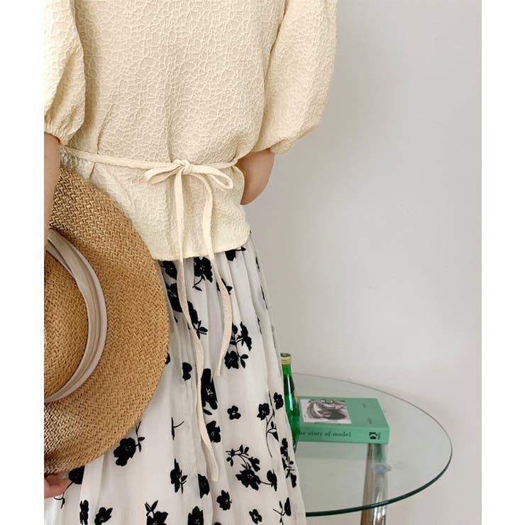 カシュクール トップス パフスリーブ オフィスカジュアル | Aimoon | 詳細画像6 