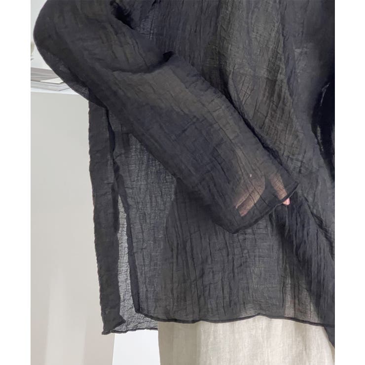 ワッシャー ブラウス レディース 長袖 オフィスカジュアル | Aimoon | 詳細画像7 