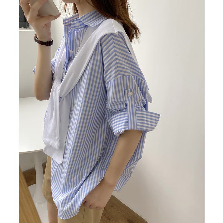ブラウス ストライプ柄 レディース 春夏 | Aimoon | 詳細画像3 