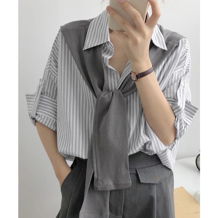 ブラウス ストライプ柄 レディース 春夏 | Aimoon | 詳細画像7 