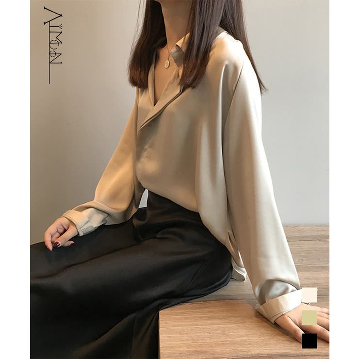 スキッパー シャツ 長袖 レディース 高みえ | Aimoon | 詳細画像1 