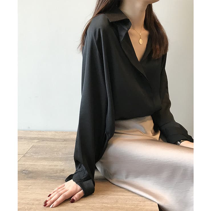 スキッパー シャツ 長袖 レディース 高みえ | Aimoon | 詳細画像3 