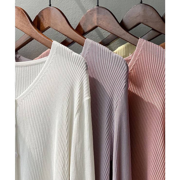 リブニット カーディガン 春夏 レディース | Aimoon | 詳細画像18 