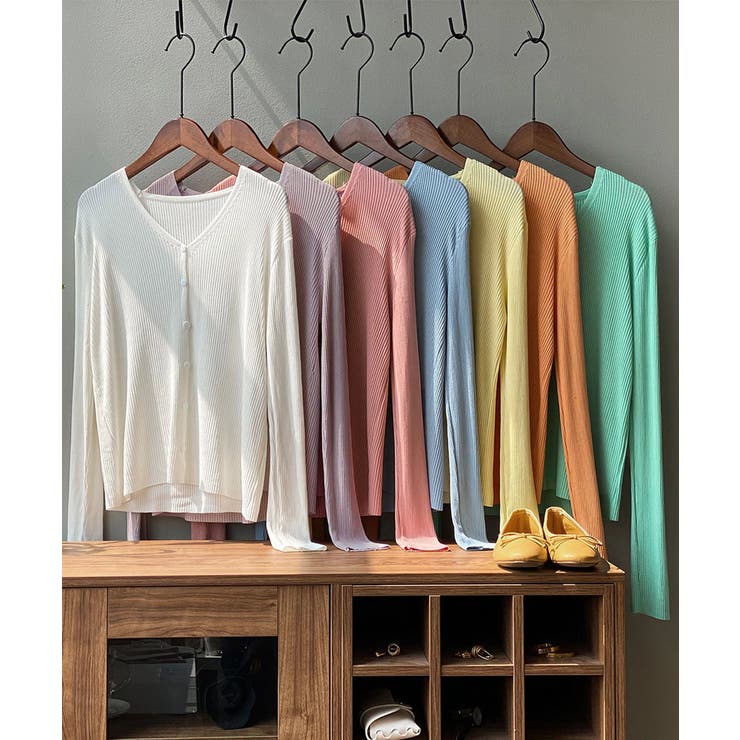 リブニット カーディガン 春夏 レディース | Aimoon | 詳細画像19 