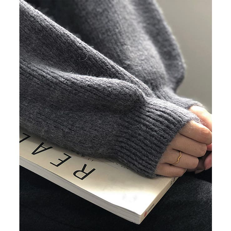 リブニット  ロングカーディガン 韓国風 | Aimoon | 詳細画像14 