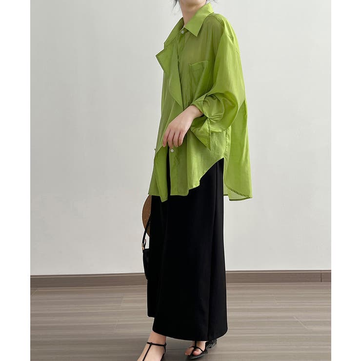 シアーシャツブラウス長袖 夏カーディガン | Aimoon | 詳細画像15 