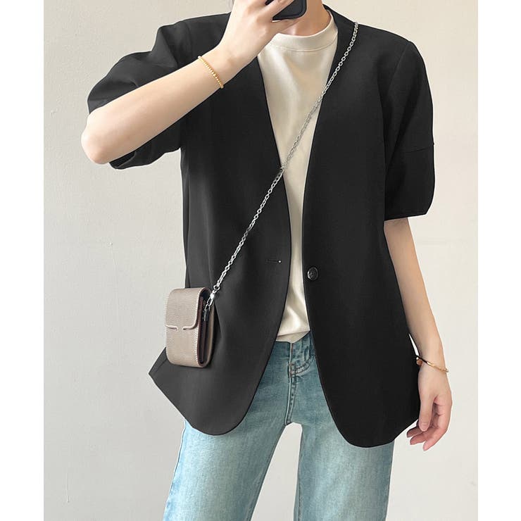 半袖ジャケットレディーススーツジャケット | Aimoon | 詳細画像8 