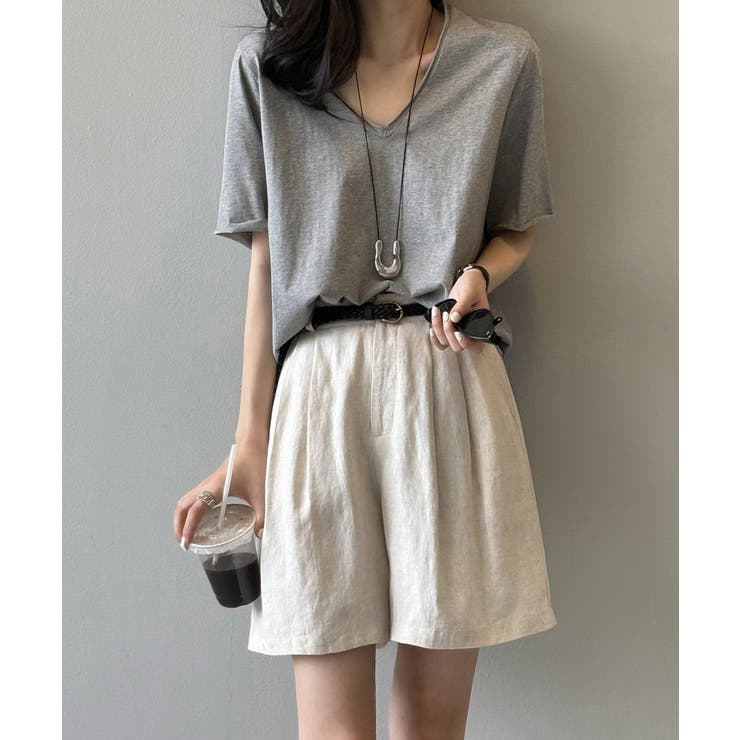 vネックtシャツ レディース 綿100% | Aimoon | 詳細画像2 