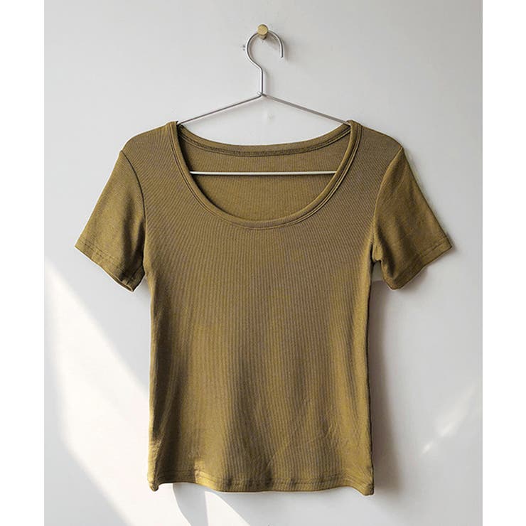 リブニットトップス 夏レディース Uネック | Aimoon | 詳細画像11 