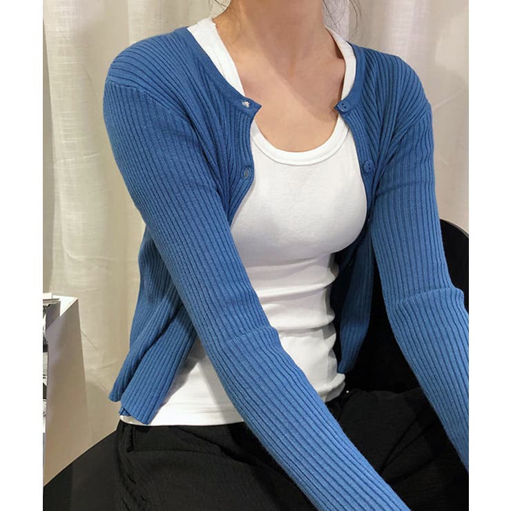 リブニットトップス 夏レディース Uネック | Aimoon | 詳細画像8 