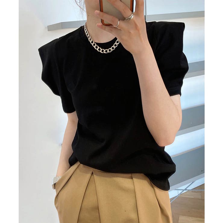 パフスリーブ Tシャツレディース 無地 オフィスカジュアル | Aimoon | 詳細画像6 