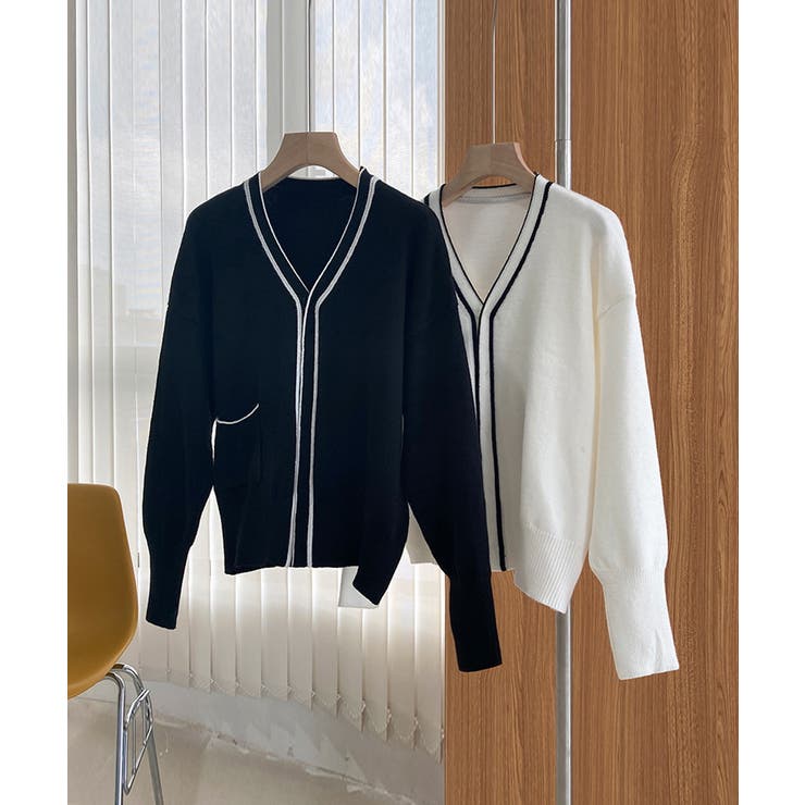 モノトーン ニット カーディガン 春秋冬 | Aimoon | 詳細画像11 