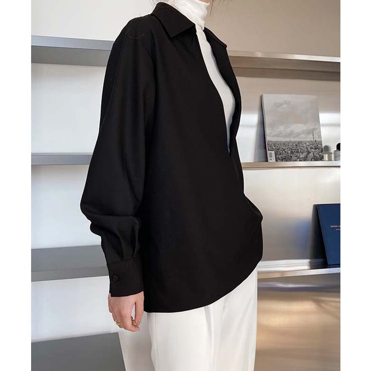 シャツブラウス 長袖 レディース 韓国 オフィスカジュアル | Aimoon | 詳細画像5 