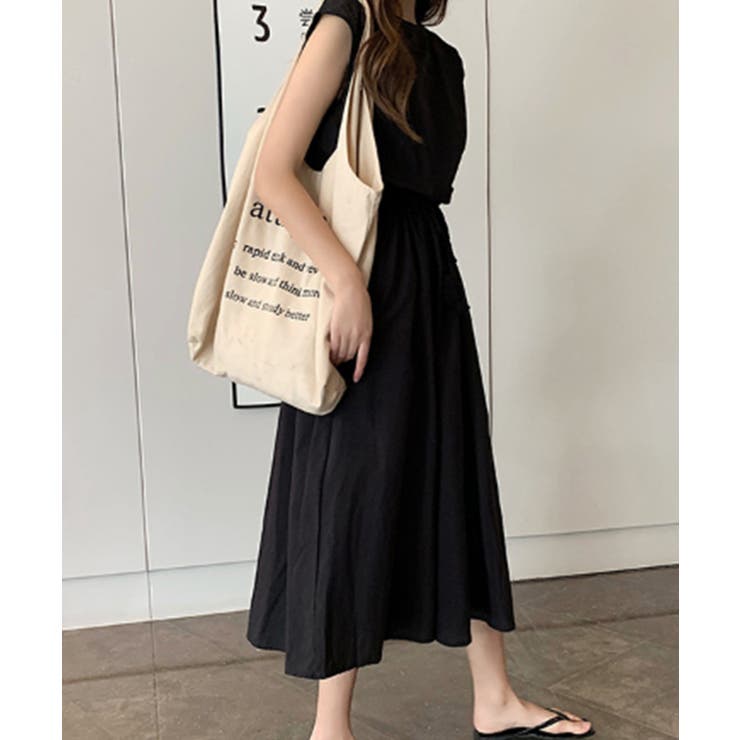 リンカブル ベージュ リネン風半袖ミニワンピース リンカブル ベージュ